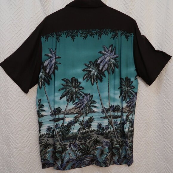 Campia Moda Mens Short Sleeve Button Front Tropical Shirt Size XL - Picture 7 of 7